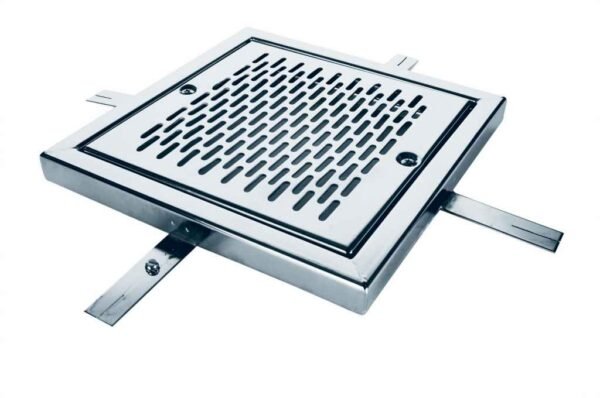 GRILLE DE FOND 200 mm * 200 mm INOX