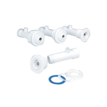Bouche avec planneau frontal en plastique blanc